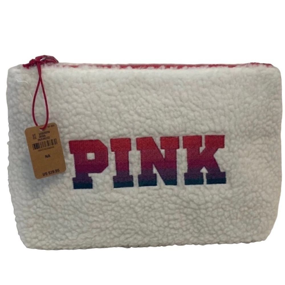 Victoria’s Secret PinK Cozy Plush Fleece Beauty Bag